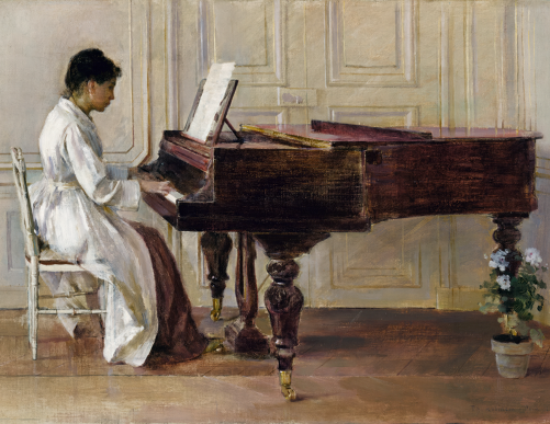 Painting: At the Piano by Theodore Robinson / Bridgeman Images